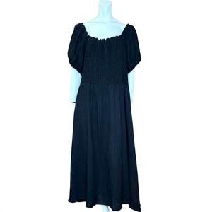 NEW BOHOME short sleeve dress in black